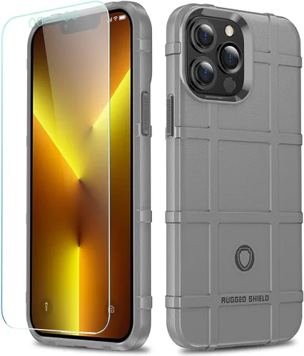 Vista 42 de Funda para iPhone 13, Rugged Shield 8 pies a prueba de caídas TPU Armadura gruesa Funda protectora táctica compatible con iPhone 13 (6.1 pulgadas)