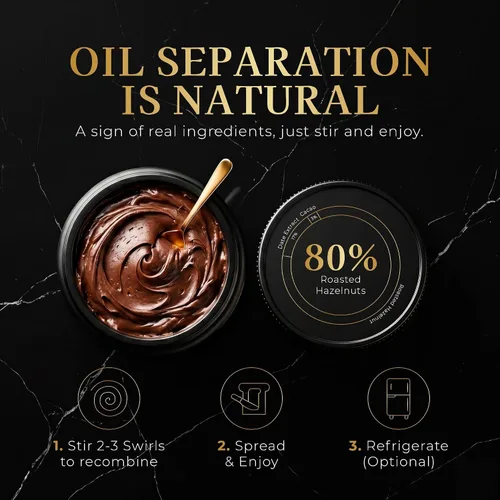 Vista 6 de 314 Hazelnut Bliss Premium Cacao Avellana para untar, 80% avellanas tostadas, endulzado con dátiles, 3 ingredientes, sin aceite de palma, 9.3 oz