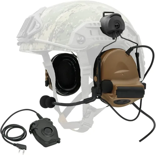 Vista 8 de COMTA 2 auriculares tácticos con U94 PTT 2pines, para airsoft, caza, al aire libre, auriculares con cancelación de ruido