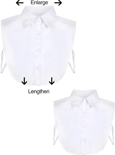 Vista 7 de Tatuo Cuello falso de camisa para mujer, 2 unidades, cuello dickey