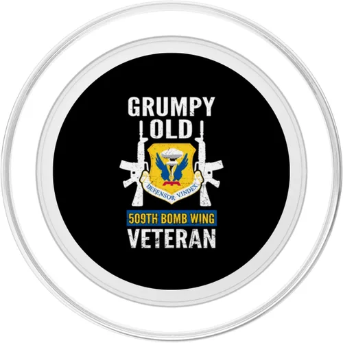 Vista 2 de Grumpy Old 509th Bomb Wing Retired US Veteran Military PopSockets MagSafe PopGrip for iPhone