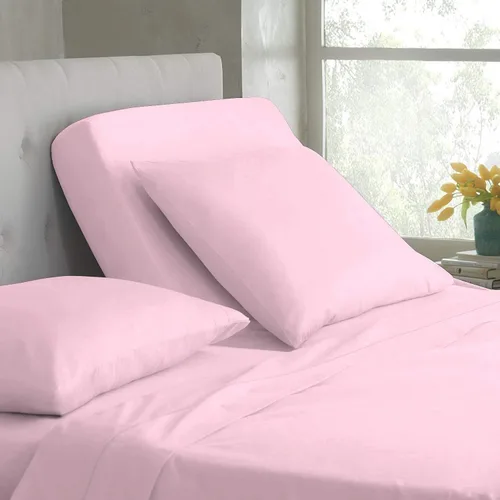 Vista 6 de Base de cama ajustable – Juego de sábanas de cabeza dividida superior tamaño Queen – Sábanas de 100% algodón egipcio sólido color azul aguamarina