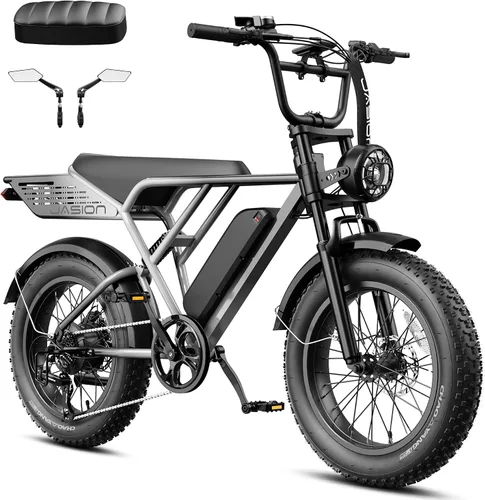 Vista 12 de Jasion RetroVolt Pro Electric Bike,52v 20Ah,90-Mile Range,38MPH,Fat Tire Pavonado