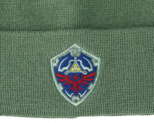 Vista 2 de Bioworld The Legend of Zelda Hylian Shield - Gorro verde, Negro