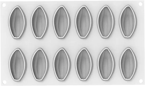 Vista 2 de Silikomart "Cacao 30" Silicone Mold with 12 Cavities, Each 2.63 x 1.45 x 1.02" High