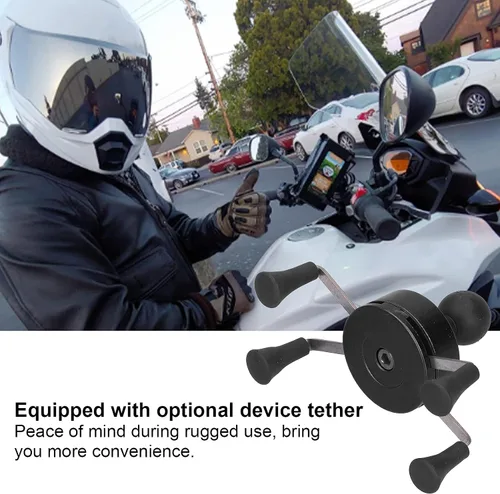 Vista 3 de Soporte de teléfono para motocicleta, soporte para teléfono celular, modificación universal con 13 accesorios, soporte de bicicleta para manillar