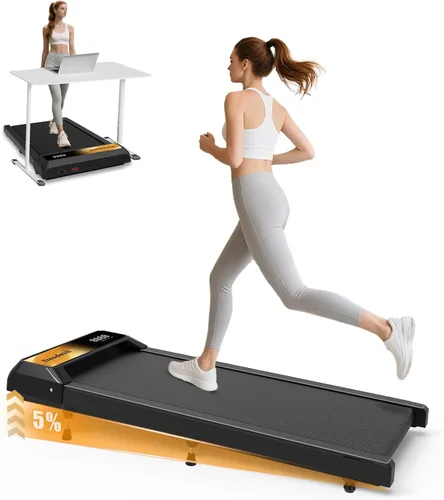 Vista 9 de 2.5HP Walking Mat with Incline pad,Under Desk Treadmill, Walking Running Pad with Remote, 3 in 1 Low Noise Small Mini Portable Treadmill with Led