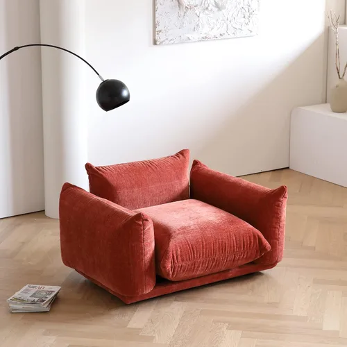 Vista 10 de WJShome - Sofá seccional modular, sofá de chenilla de 264 cm de lana minimalista, sofá convertible de 3 plazas, sofá de sala de estar ancho
