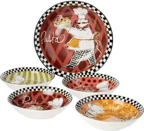 Vista 2 de Certified International Corp Certified International Chefs on the Go - Juego de pasta, multicolor, 5 piezas