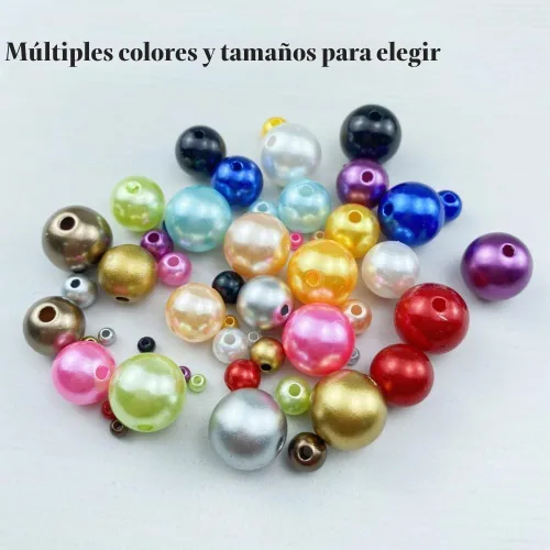 Vista 4 de 4000 piezas Cuentas de perlas para manualidades 3mm Perla de resina para hacer joyas Cuentas de perlas redondas a granel con agujero para collares