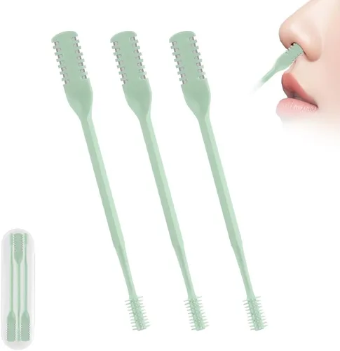Vista 20 de Cortador de vello nasal 2 en 1, herramienta de eliminación de vello nasal mejorada con rotación de 360°, cuchilla de vello de nariz de doble cara