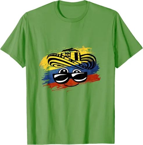 Vista 10 de Camiseta Colombiana para mujer y para hombre, Negro