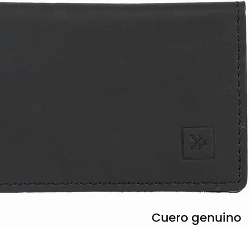 Vista 3 de Thread Wallets Cartera Bifold Delgada con Bloqueo RFID con Protección de Tarjetas, Negro, Talla única, Minimalista