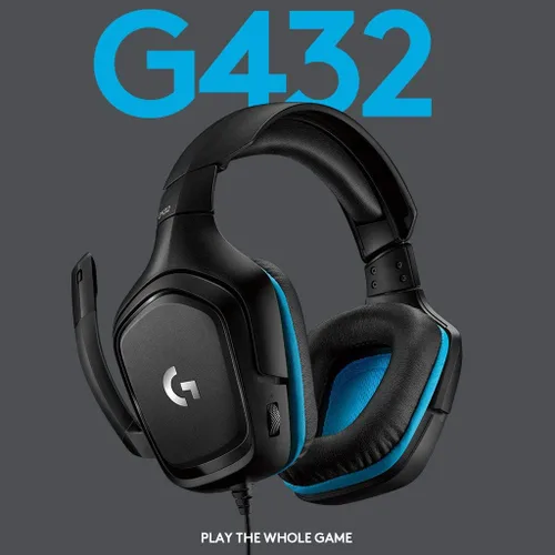 Vista 2 de Logitech G432 Auriculares con cable para juegos, color negro
