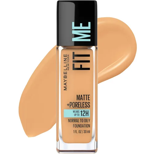 Vista 35 de Maybelline New York Fit Me Matte + Poreless Base Líquida, Formato de Bolsa, 220 Natural Beige, 1.3 onzas 220 Beige natural