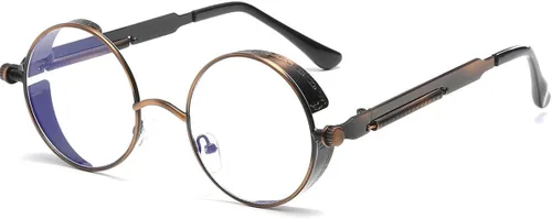 Vista 40 de Dollger Gafas de sol vintage Steampunk Retro Metal Round Circle Frame