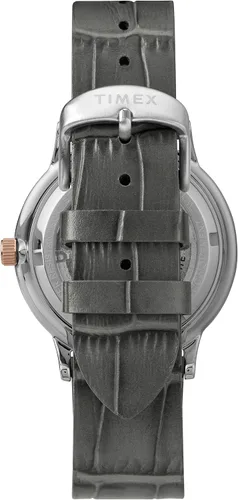 Vista 3 de Timex Waterbury - Correa de cuero automático para hombre 1575in acero inoxidable 20 relojes casuales