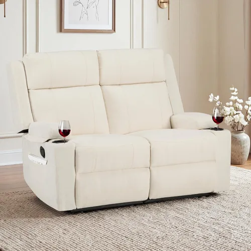 Vista 16 de GUEAPY Sofá reclinable manual grande de 3 plazas – Sofá reclinable de chenilla con portavasos, asiento ancho, fácil montaje y tela resistente a Negro