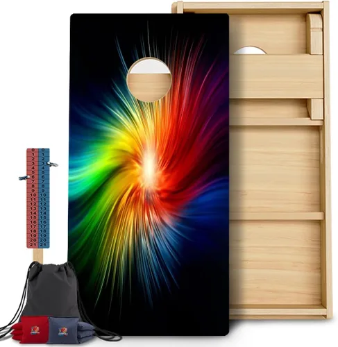 Vista 83 de CornholeGamesUSA Pro - Juego de tablas de Cornhole Fabricado en Estados Unidos Abedul báltico 3/4 Sin rebote Patas triples gruesas Dos 1