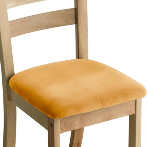 Vista 8 de Juego de 6 fundas de terciopelo para sillas de comedor, fundas elásticas para asiento de silla de comedor, fundas extraíbles y lavables, protectores