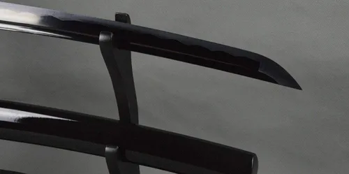 Vista 8 de Espada samurái Wakizashi hecha a mano, Katana de espiga completa, espada media, cuchillos japoneses hechos a mano listos para la batalla