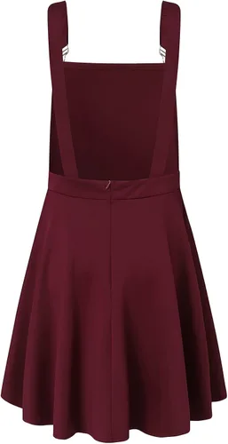 Vista 3 de YOINS - Minifaldas overol femeninas con tirantes ajustables, plisadas