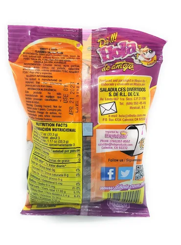 Vista 5 de Salado Agriculce - Saladulces HOLA Lobito - Ciruelas saladas con sabor agridulce - 3.5 oz - 3