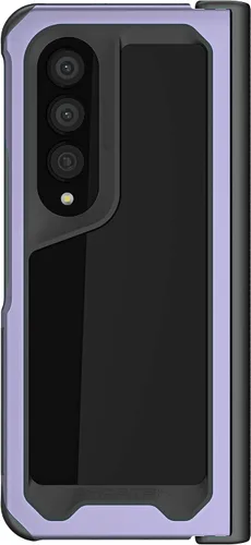 Vista 61 de Ghostek Atomic - Funda delgada para Galaxy Z Flip 4, parte trasera de aramida con parachoques de aluminio rojo, funda protectora de doble capa a