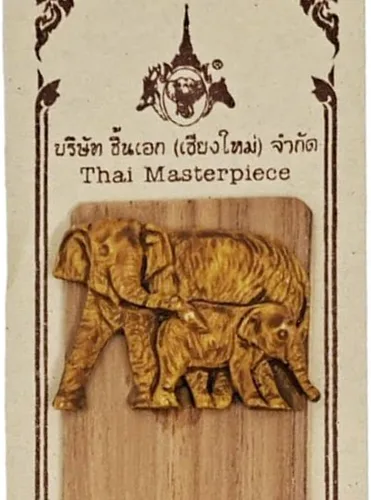 Vista 11 de WitnyStore Marcapáginas de madera tallada de 7 pulgadas de largo, elefante, mamá, caricia, bebé, horizontal, diseño único, marcapáginas hechas a