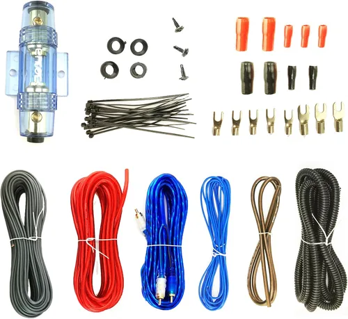 Vista 9 de In-Dash - Receptor USB / Aux con Bluetooth DIN único, 4 altavoces blancos de 6.5 pulgadas con LED RGB multicolor, amplificador de 4 canales con kit