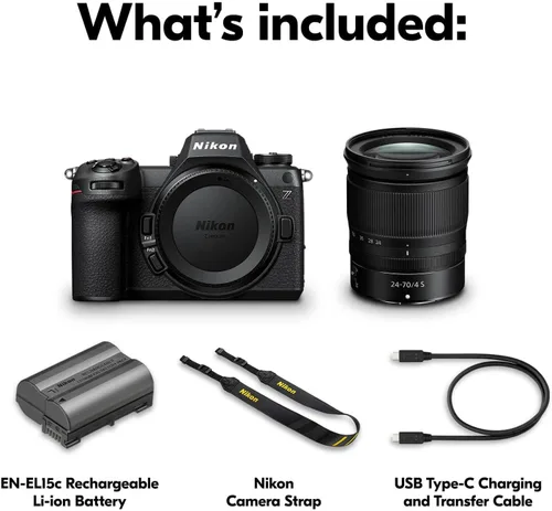 Vista 16 de Nikon Z6 III con lente de 24-70 mm f/4 Cámara sin espejo de fotograma completo para fotos fijas/vídeo con grabación interna RAW de 6K/60p