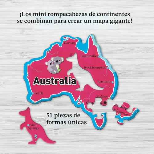 Vista 4 de Rompecabezas de lujo Re-Marks, mapa del mundo con piezas caprichosas