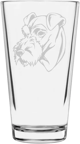 Vista 401 de Podenco Canario - Vaso de pinta de 16 onzas con temática de perro personalizado