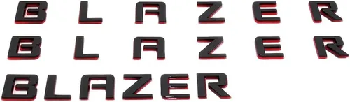Vista 5 de 3 piezas 2019-2023 Emblema de puerta delantera, puerta trasera y puerta elevadora de Blazer, letras de placa de identificación 3D, insignia 84188531