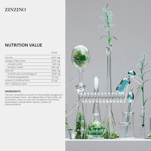 Vista 2 de Zinzino BalanceOil+ AquaX - Omega-6:3 óptimo, contribuye a la función normal del cerebro y al sistema inmunológico, mantiene EPA y DHA - 10.1 fl oz