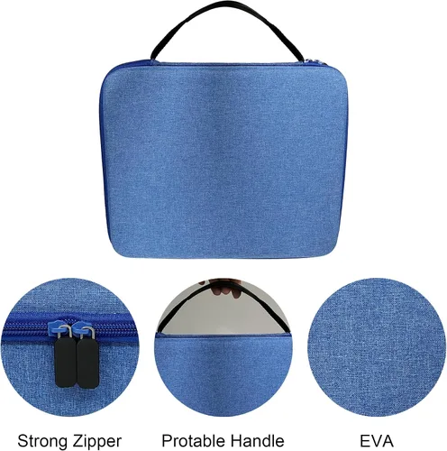 Vista 5 de Speed Cube - Funda para Shashibo/Rubik/Jurnwey/Roxenda Toy (azul) Storage Travel Holder for Cube Puzzle Travel Game, Hard Bag for