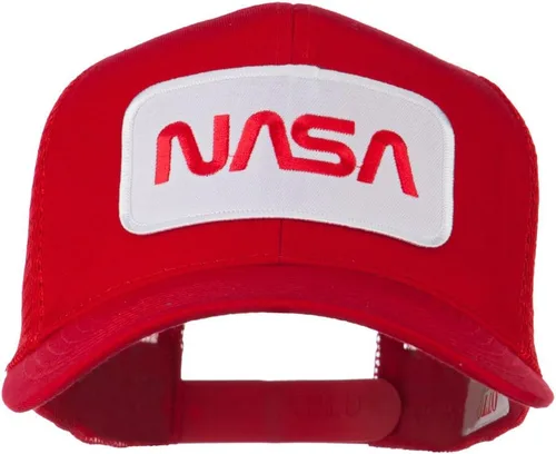 Vista 6 de e4Hats Gorra trasera de malla con parche bordado con logotipo de la NASA Negro