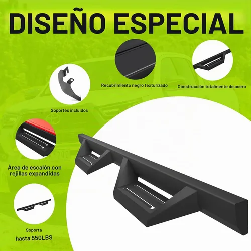 Vista 3 de ONINE Drop Steps Ajuste Personalizado 2019-2026 Chevy Silverado/Gmc Sierra 1500 y 2020-2026 Chevy Silverado/Gmc Sierra 2500HD 3500HD Crew Cab