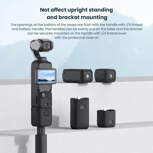 Vista 5 de Funda protectora de silicona para DJI Osmo Pocket 3 Funda de silicona Funda protectora Handheld Gimbal Action Camera Accesorios (negro)