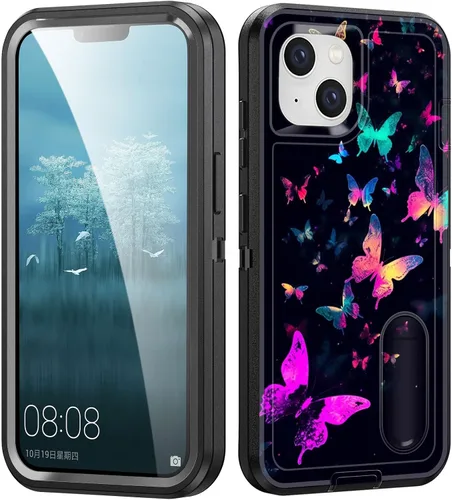 Vista 67 de Funda para iPhone Air con soporte integrado, a prueba de golpes, polvo y caídas, 3 capas, grado militar, funda protectora para iPhone Air de 6.5