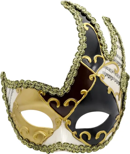Vista 14 de Thmyo Half Face - Máscara de mascarada de carnaval veneciano para hombre, diseño vintage de Phantom of the Opera