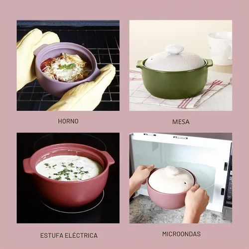 Vista 3 de Estufa de cerámica Neoflam Kiesel 1QT, utensilios de cocina, Kiesel, L, Ciruela
