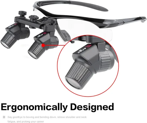 Vista 4 de REEHUT Ergo loupe Ergonómico Ultraligero Quirúrgico Binocular Lupas Ajustable Lupas 4.0X Ampliación Distancia de Trabajo 17.717 in Doblar Lente Tubo