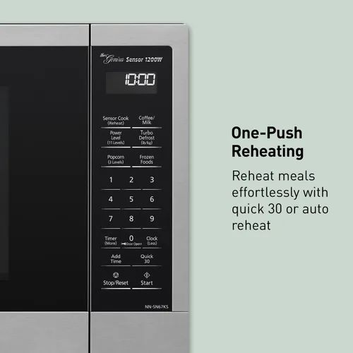 Vista 10 de Panasonic NN-SN67K Microondas, 1.2 pies cúbicos, acero inoxidable/plata