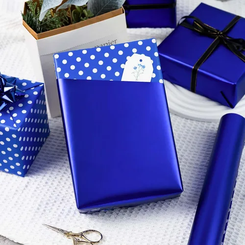 Vista 6 de Garbendy - Rollo de papel de regalo, color sólido perlado, perfecto para bodas, San Valentín, cumpleaños, Navidad, baby shower, fiesta - 17 pulgadas