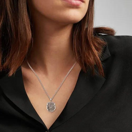 Vista 6 de PRAYMOS Collar de plata de ley 925 con cruz para mujeres y hombres, Crucifijo Santo, joyería religiosa de San Cristiano, regalos de confirmación