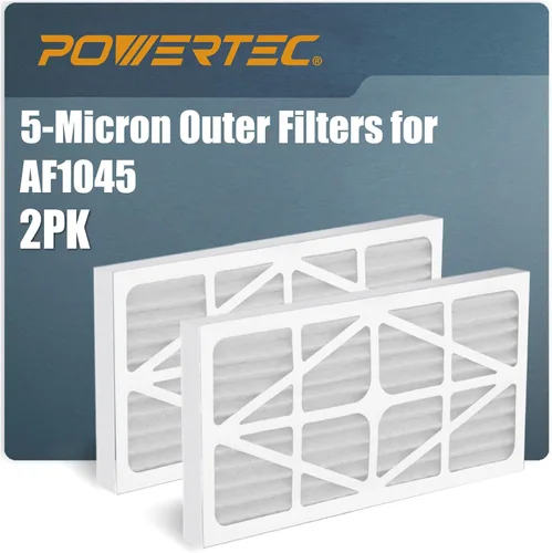 Vista 7 de POWERTEC 75113-P2 Filtro de aire de carbón activado, filtros interiores de 1 micrón para WEN 3417 AF1270/POWERTEC AF1044 AF1045/Powermatic PM1200