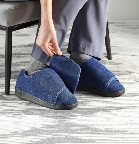 Vista 5 de Silvert's Adaptive Clothing & Footwear Womens Double-Extra Wide Easy Closure Slipper for Seniors