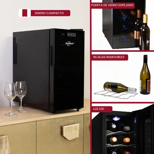 Vista 6 de Koolatron Enfriador de vino termoeléctrico de 10 botellas