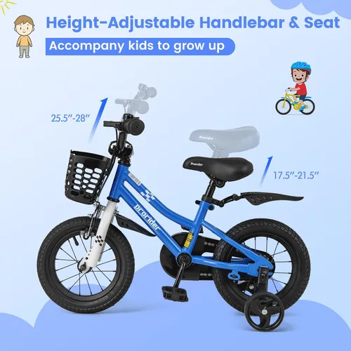 Vista 2 de BABY JOY Bicicleta para niños, 12, 14, 16, 18, 20 pulgadas, bicicletas para niños y niñas, adolescentes de 3 a 8 años o más con ruedas